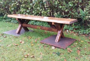 commemorative bespoke oak bench