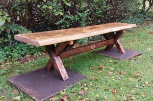 Commemorative oak bench